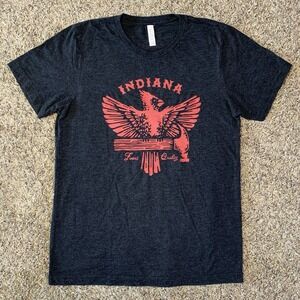 Yonder Shirt Mens M Gray Indiana Cardinal Outdoor Hiking Graphic Logo Tee